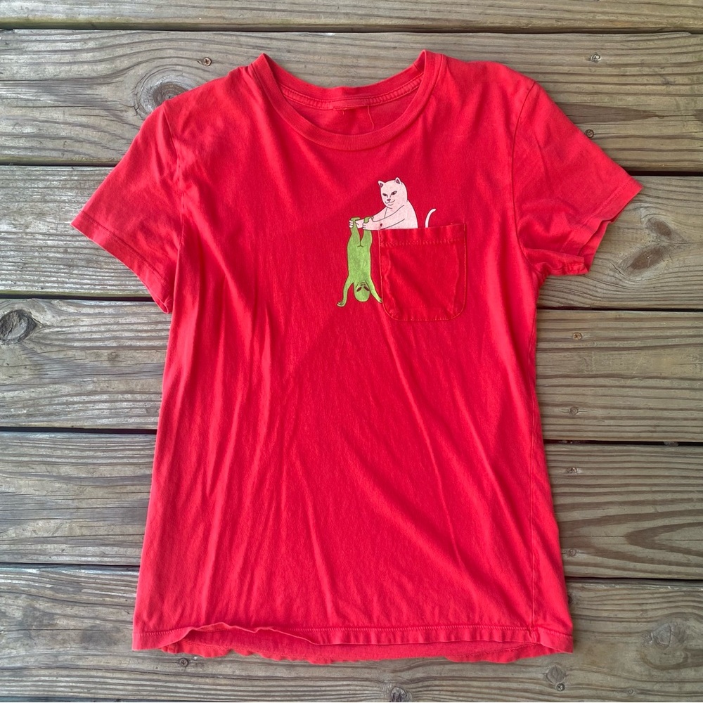 Ripndip Red Cat and Alien T-Shirt